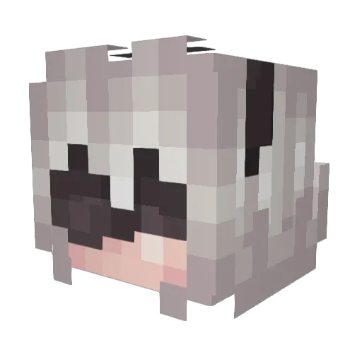Phetti Minecraft avatar head, 3D render