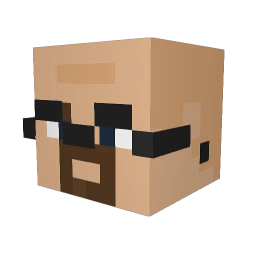 Phezmik Minecraft avatar head, 3D render