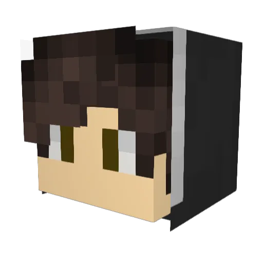 Phfiluup Minecraft avatar head, 3D render