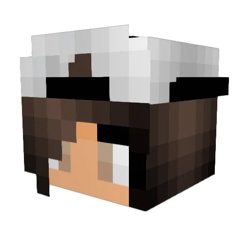 Phi58 Minecraft avatar head, 3D render