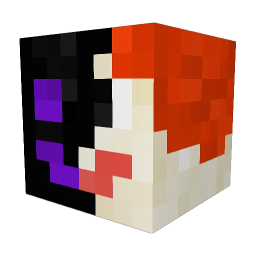 PhiPha Minecraft avatar head, 3D render