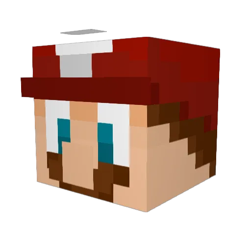 PhiStar1 Minecraft avatar head, 3D render
