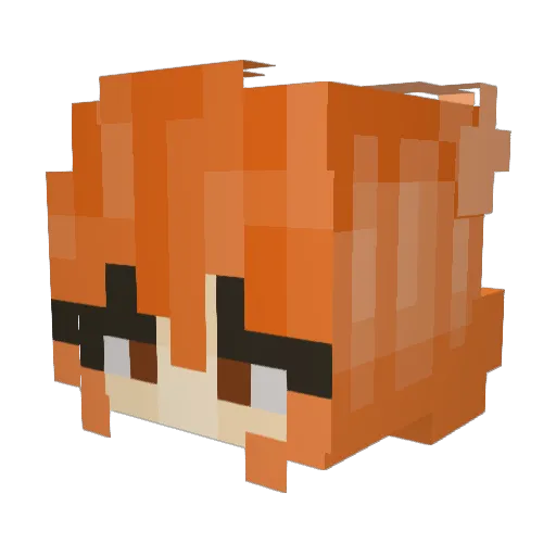 PhiTheRadGal Minecraft avatar head, 3D render