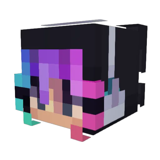 Phia15 Minecraft avatar head, 3D render