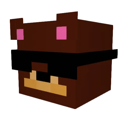 Phiaka Minecraft avatar head, 3D render