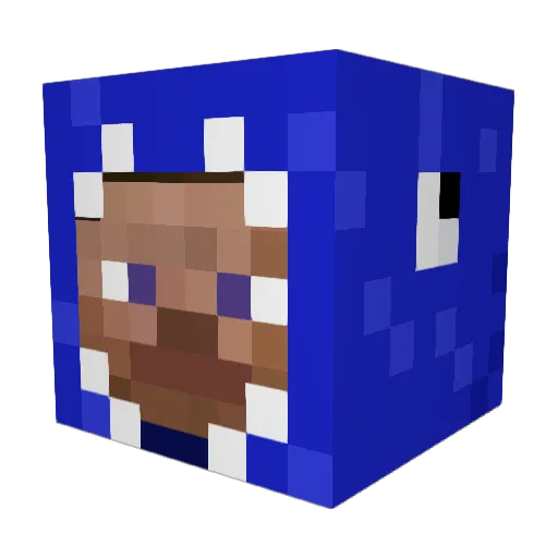 Phibonacci Minecraft avatar head, 3D render