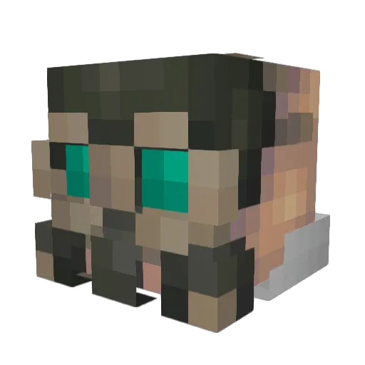 Phidippusaudax Minecraft avatar head, 3D render