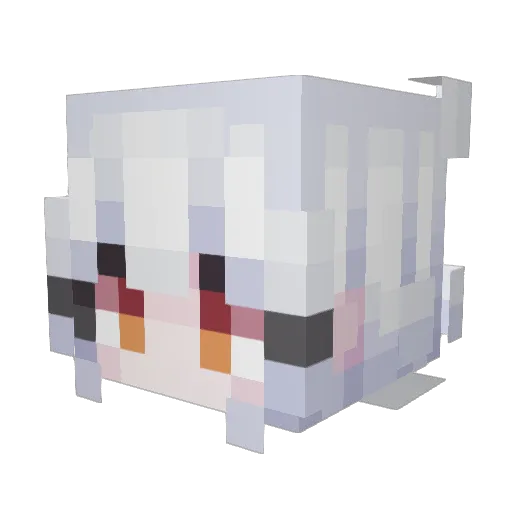 Phiede Minecraft avatar head, 3D render