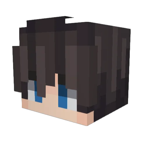 Phiillow Minecraft avatar head, 3D render