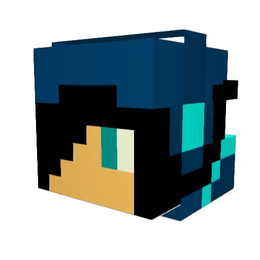 Phil1233 Minecraft avatar head, 3D render