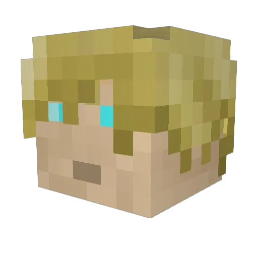 Phil1mil Minecraft avatar head, 3D render
