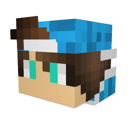 Phil27sch Minecraft avatar head, 3D render