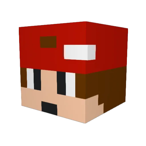 PhilCresta Minecraft avatar head, 3D render