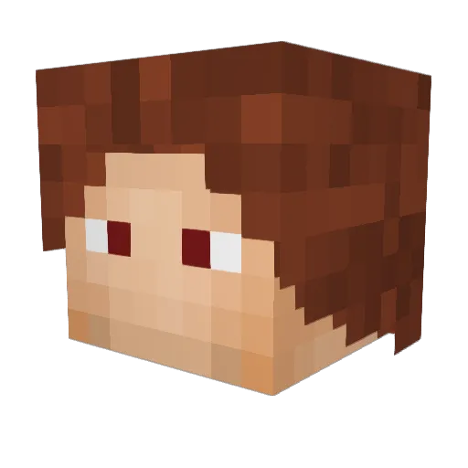 PhilHZSS Minecraft avatar head, 3D render