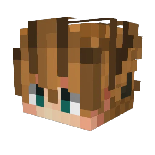 PhilMVG Minecraft avatar head, 3D render