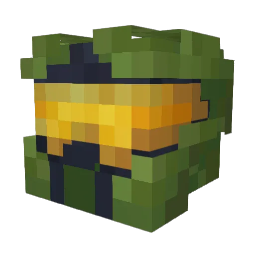 PhilNeon Minecraft avatar head, 3D render