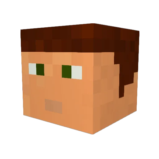 PhilNillo Minecraft avatar head, 3D render