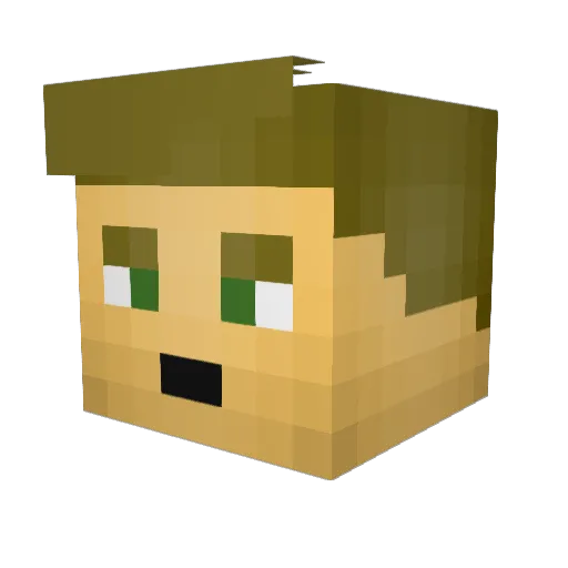PhilPlayLetsFail Minecraft avatar head, 3D render
