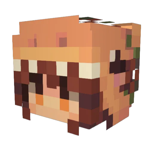 PhilSwift Minecraft avatar head, 3D render