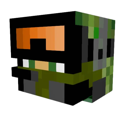 Phil_Big Minecraft avatar head, 3D render