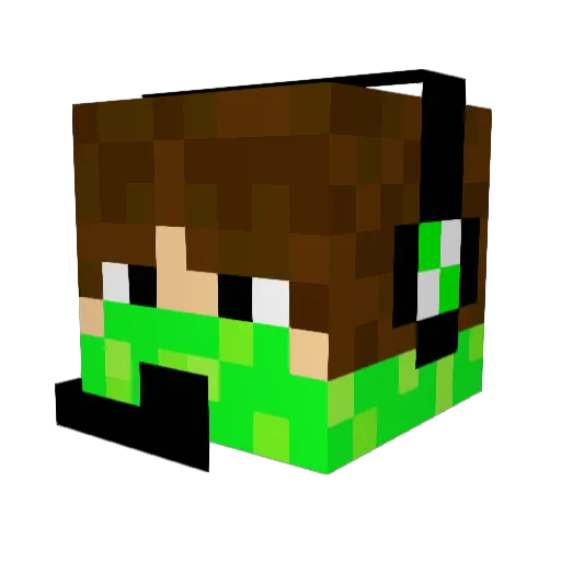 Phil_Macrackin Minecraft avatar head, 3D render