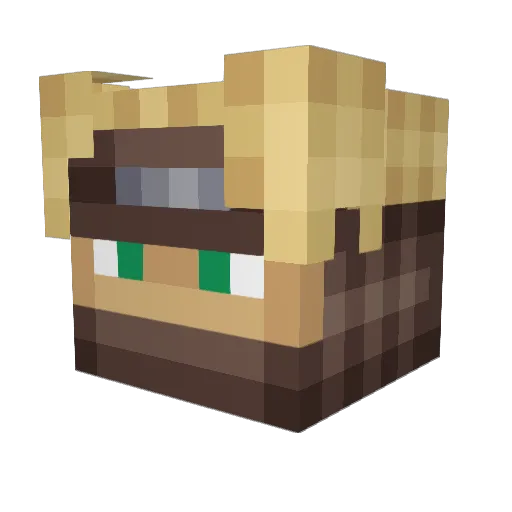 Philadelphus Minecraft avatar head, 3D render