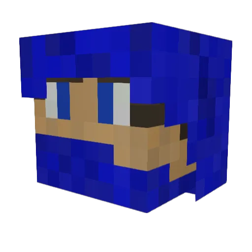 Philaepp Minecraft avatar head, 3D render