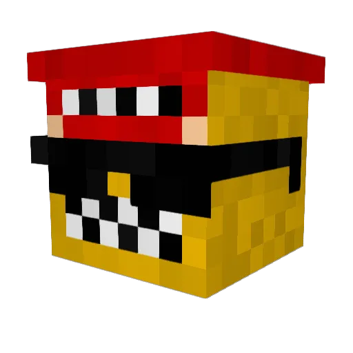 Philbo1337 Minecraft avatar head, 3D render