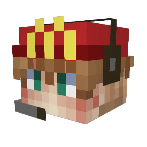 Philex20 Minecraft avatar head, 3D render