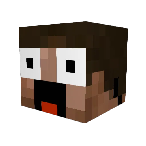 Philhard Minecraft avatar head, 3D render