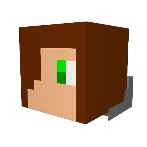 Philiboy3 Minecraft avatar head, 3D render