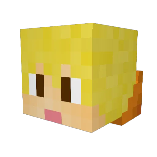 PhilieCraft Minecraft avatar head, 3D render