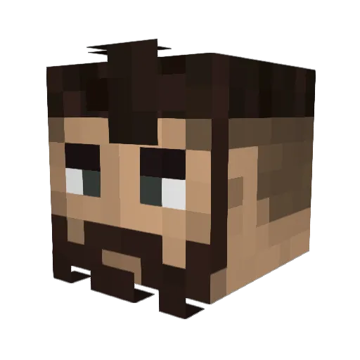 Philifi Minecraft avatar head, 3D render