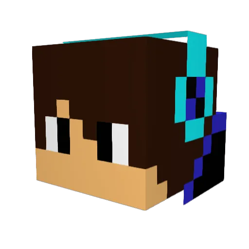 Philip007 Minecraft avatar head, 3D render
