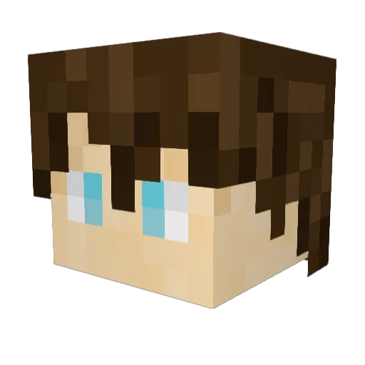 PhilipGGO Minecraft avatar head, 3D render
