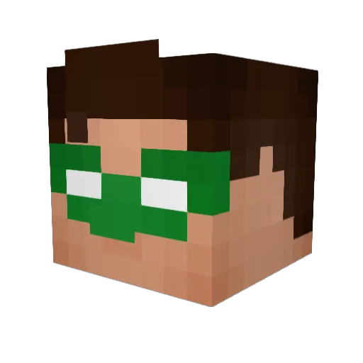 PhilipHyde_ Minecraft avatar head, 3D render