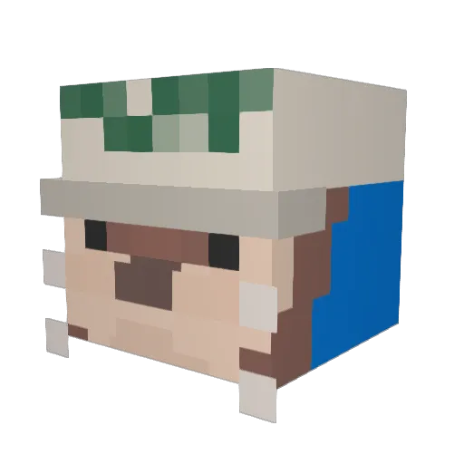 PhilipProGamer Minecraft avatar head, 3D render