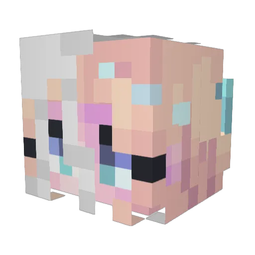 PhilipeJones Minecraft avatar head, 3D render
