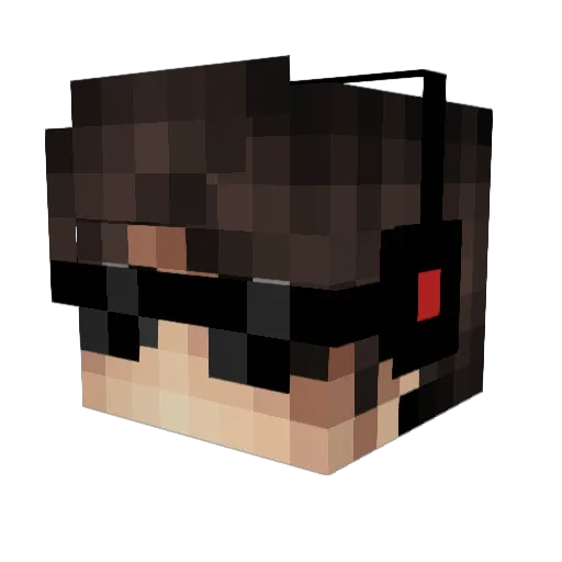 Philipos1 Minecraft avatar head, 3D render