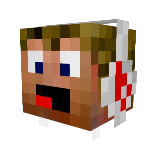Philipp1998 Minecraft avatar head, 3D render