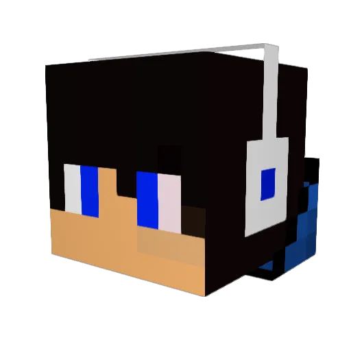 PhilippChoo Minecraft avatar head, 3D render