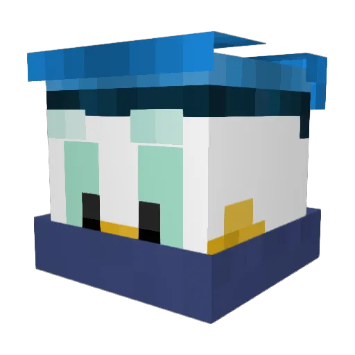 PhilippGamer Minecraft avatar head, 3D render