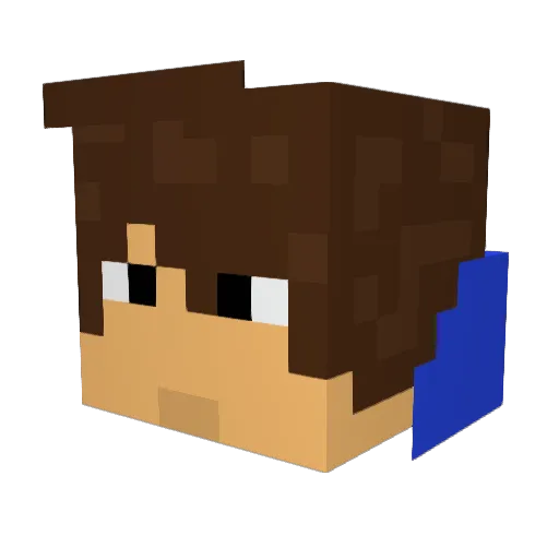 Philipp_03 Minecraft avatar head, 3D render