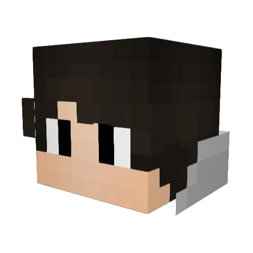 Philippoglol Minecraft avatar head, 3D render