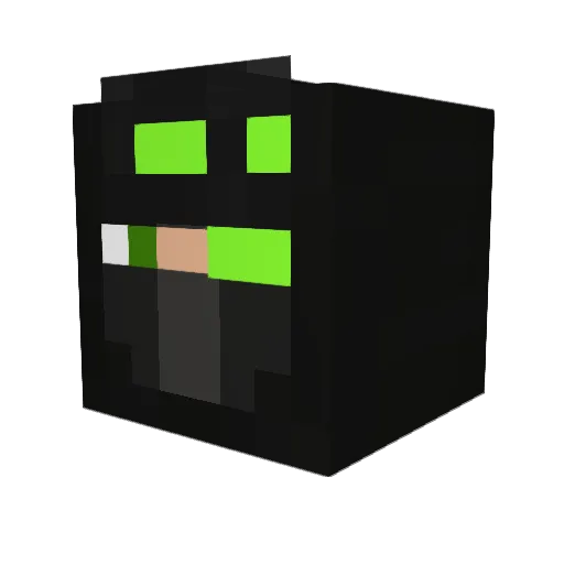 Philkerr Minecraft avatar head, 3D render