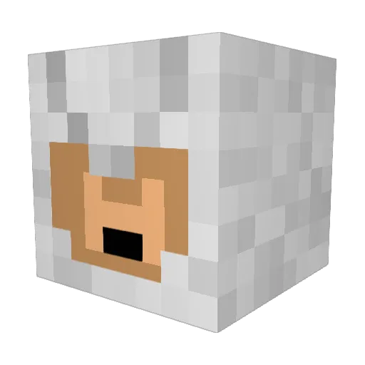 Phill101 Minecraft avatar head, 3D render