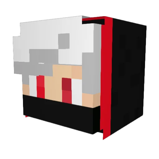 PhillMcrack Minecraft avatar head, 3D render