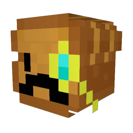 PhillTCoiler Minecraft avatar head, 3D render