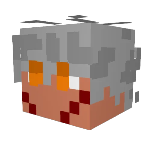 PhillYT1 Minecraft avatar head, 3D render