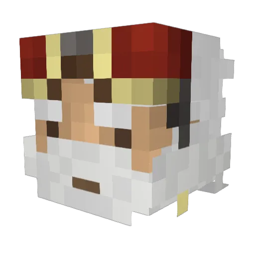 Philleus Minecraft avatar head, 3D render